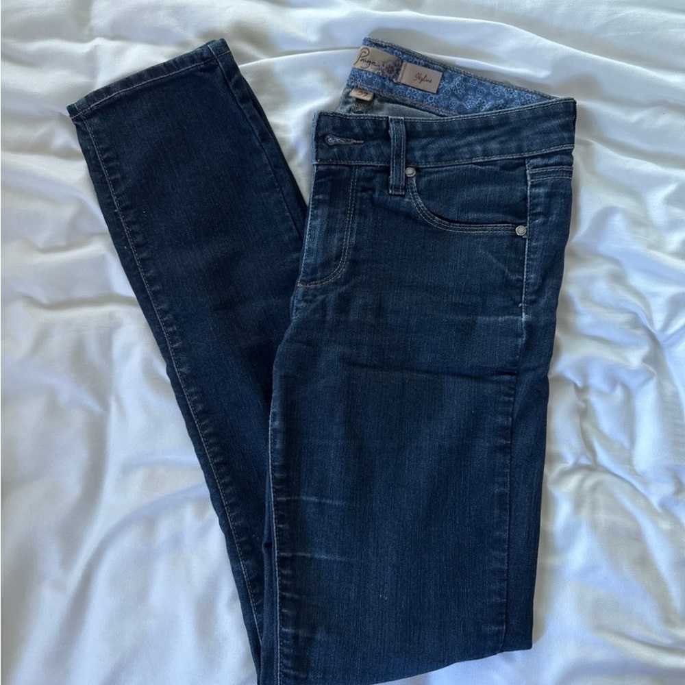 PAIGE Dark Blue Women's Skinny Jeans